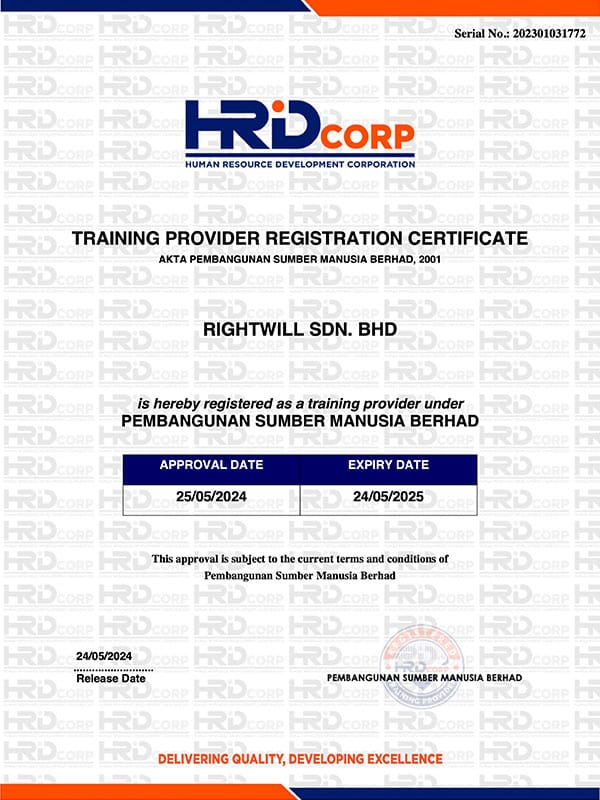 HRD Corp Cert